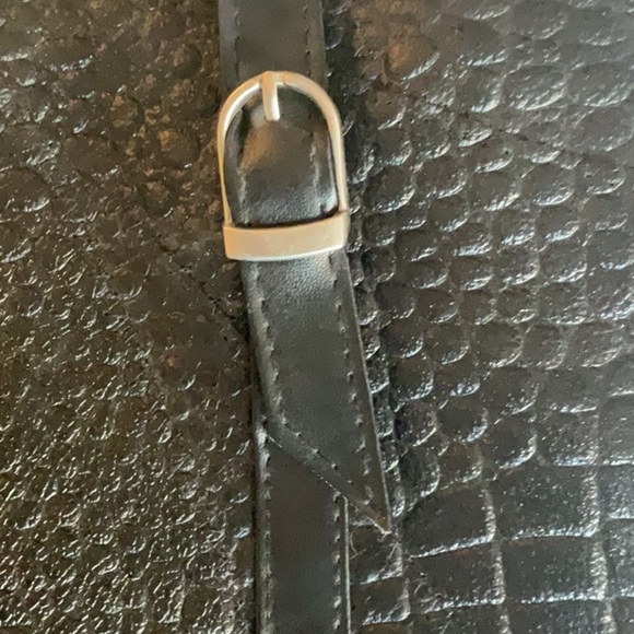 Leather Alligator embossed purse tote bag vintage - Picture 2 of 8